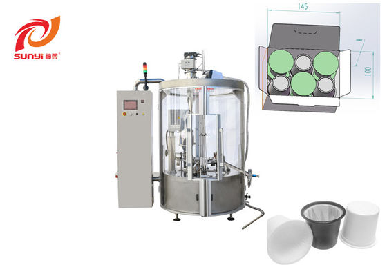 Rotary biodegradable K Cup pod Coffee Capsule 60pcs/Min Filler Sealer Packing Machine
